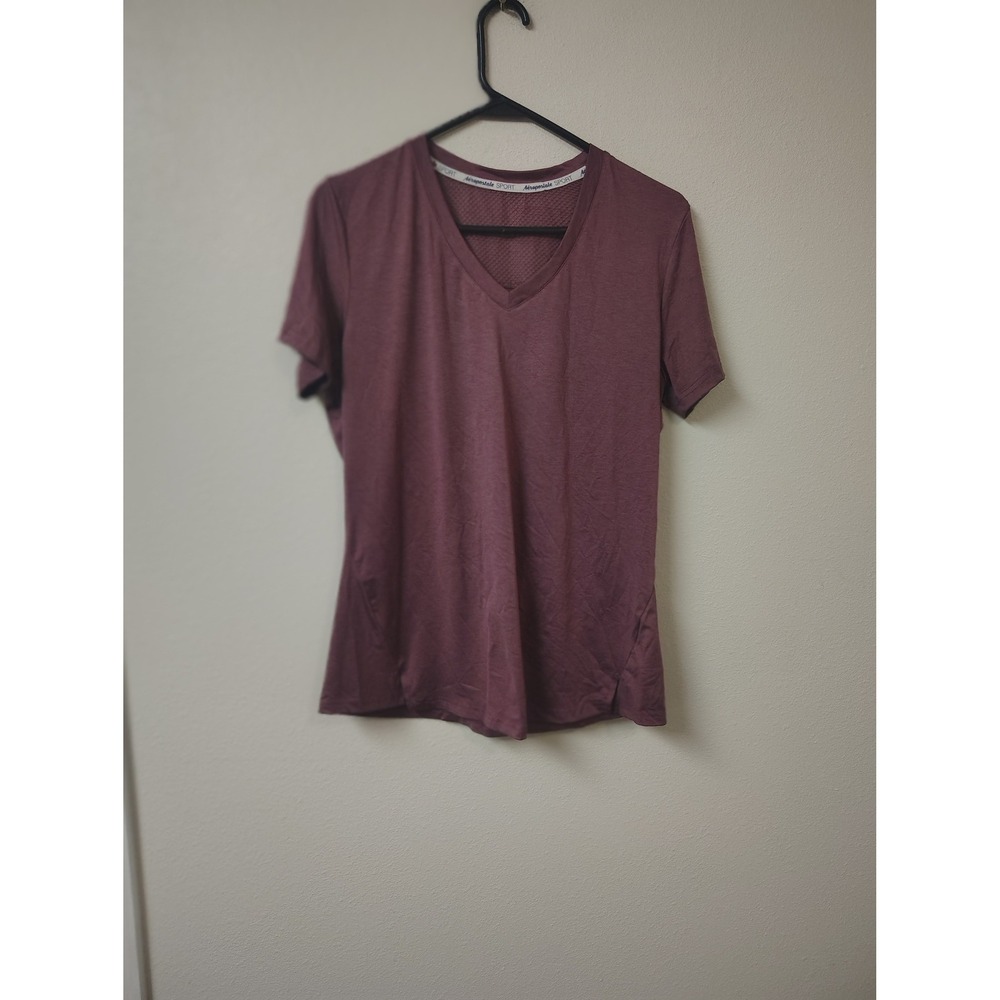 Aeropostale Sport Womens XL Mauve V-Neck Mesh Back Activewear T-Shirt WX5493-500